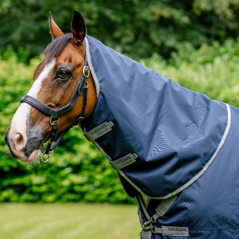 Horseware - Couvre-cou Amigo Bravo 12 XL marine/ titanium grey/ argent 0g