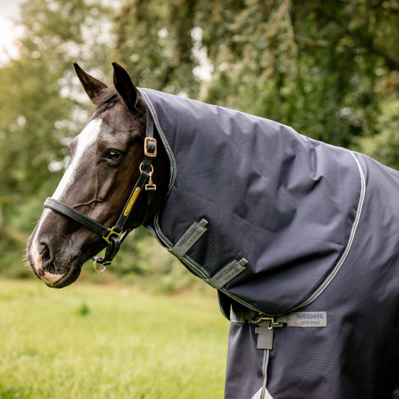 Horseware - Couvre-cou Rambo Optimo Turnout marine/ thunderstorm/ argent 0g