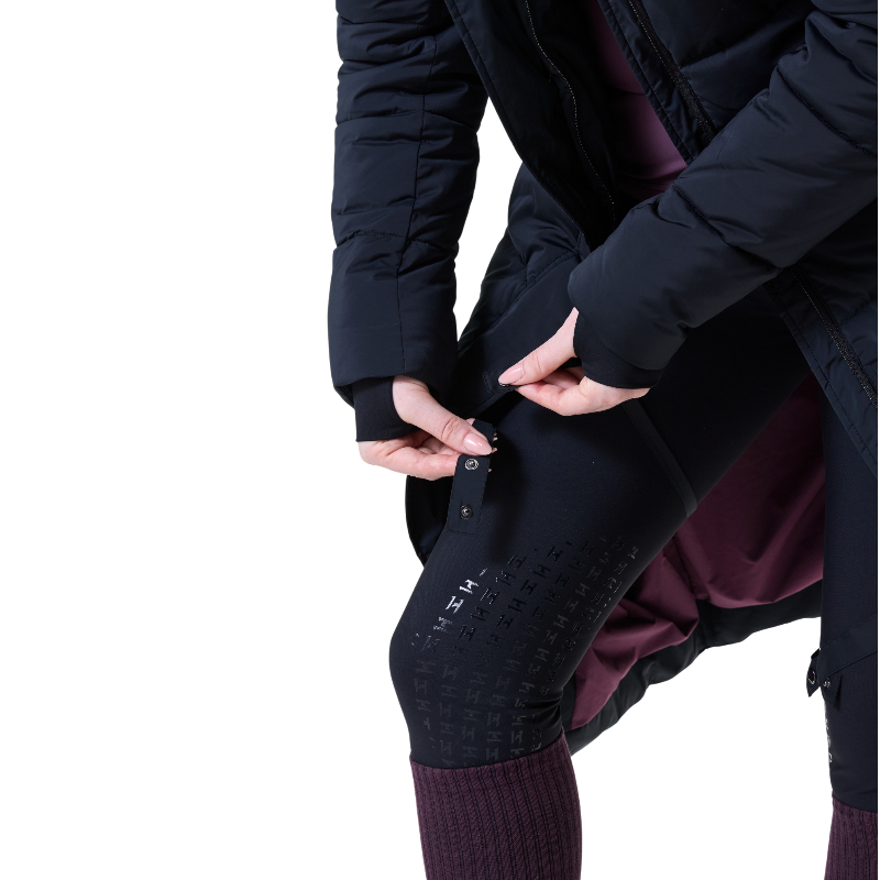 Horseware - Lange Damen-Daunenjacke Verve schwarz 
