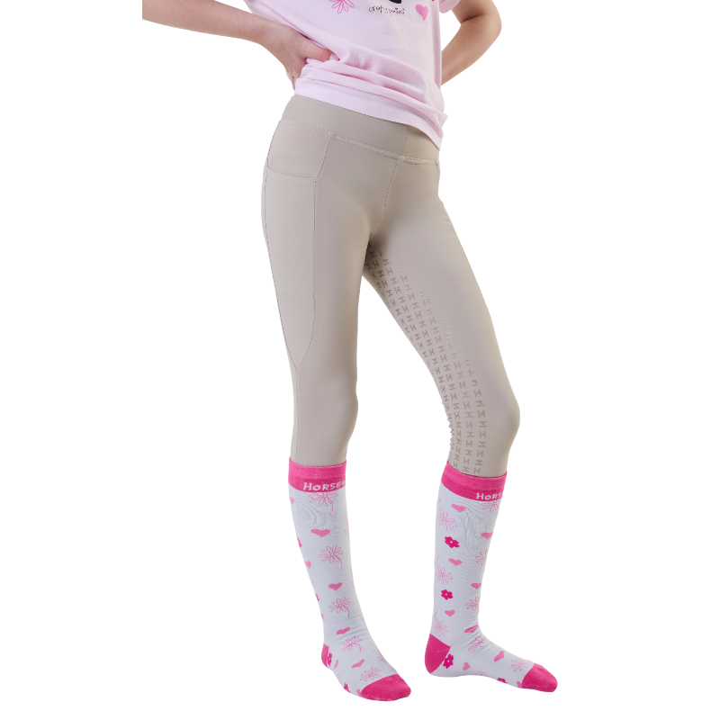 Horseware - Kinder Reitleggings Riding Tights beige 