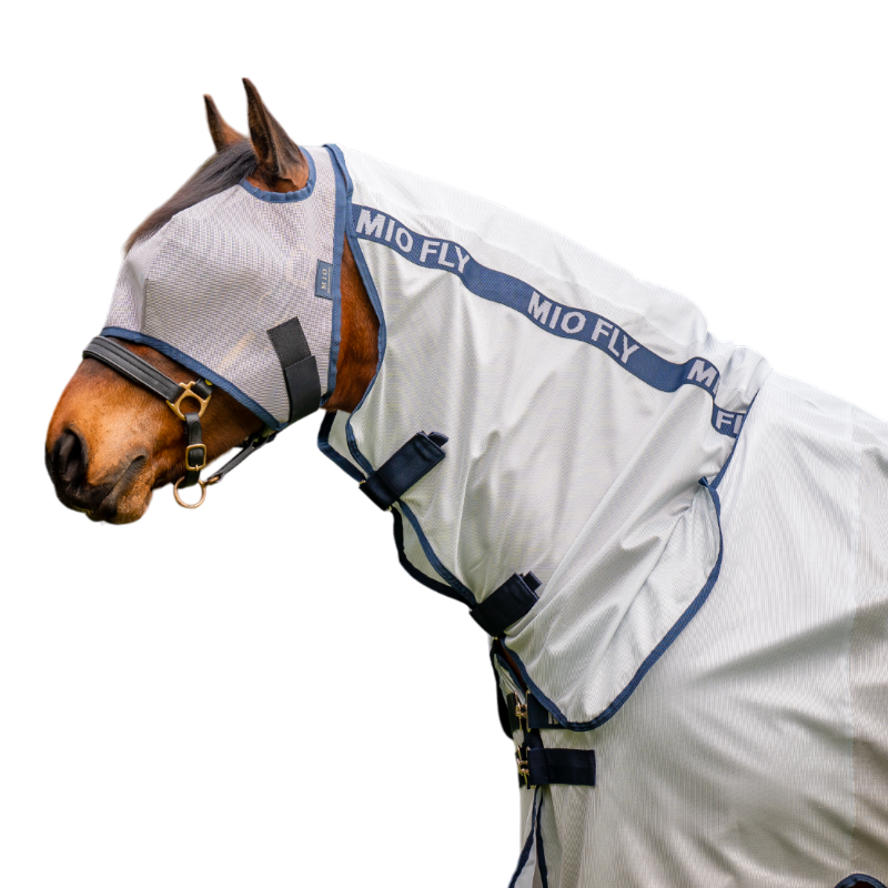 Horseware - Masque anti-mouches Mio Flymask lunar rock/ marine | - Ohlala