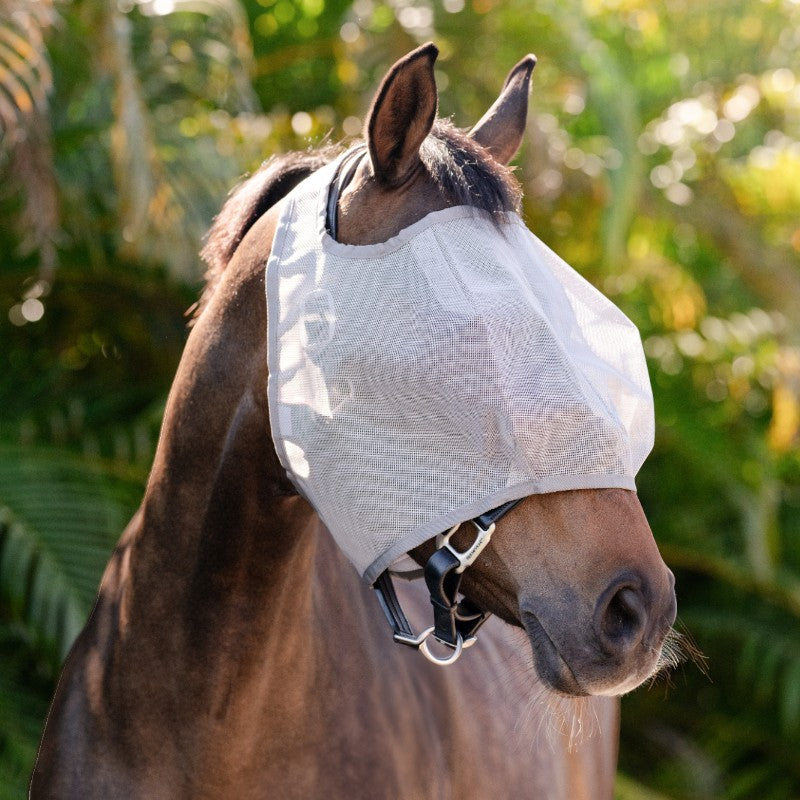 Horseware - No Ears fly mask silver/ titanium grey/ silver 