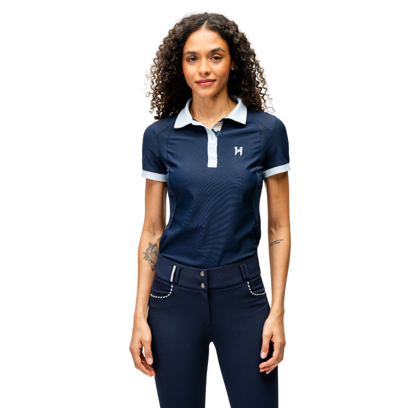 Horseware - Dames polo met korte mouwen Newmarket marine 