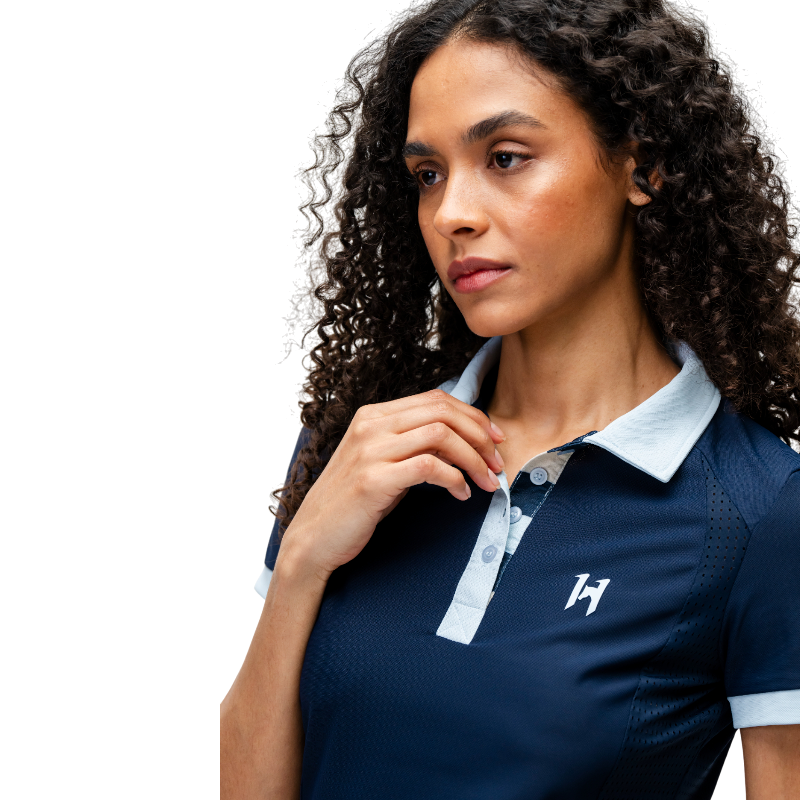 Horseware - Dames polo met korte mouwen Newmarket marine 