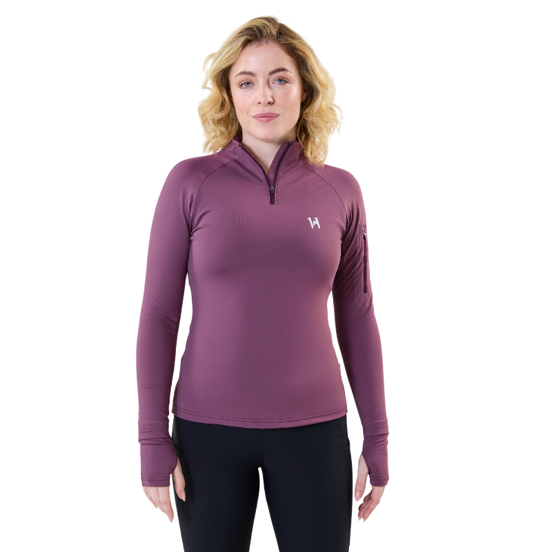 Horseware - Sweat manches longues femme Strive Winter 1/4 Zip celestial purple | - Ohlala