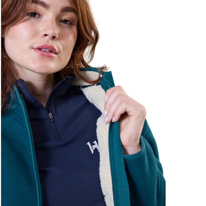 Horseware - Dames fleece jas met lange mouwen Pace dynasty green 