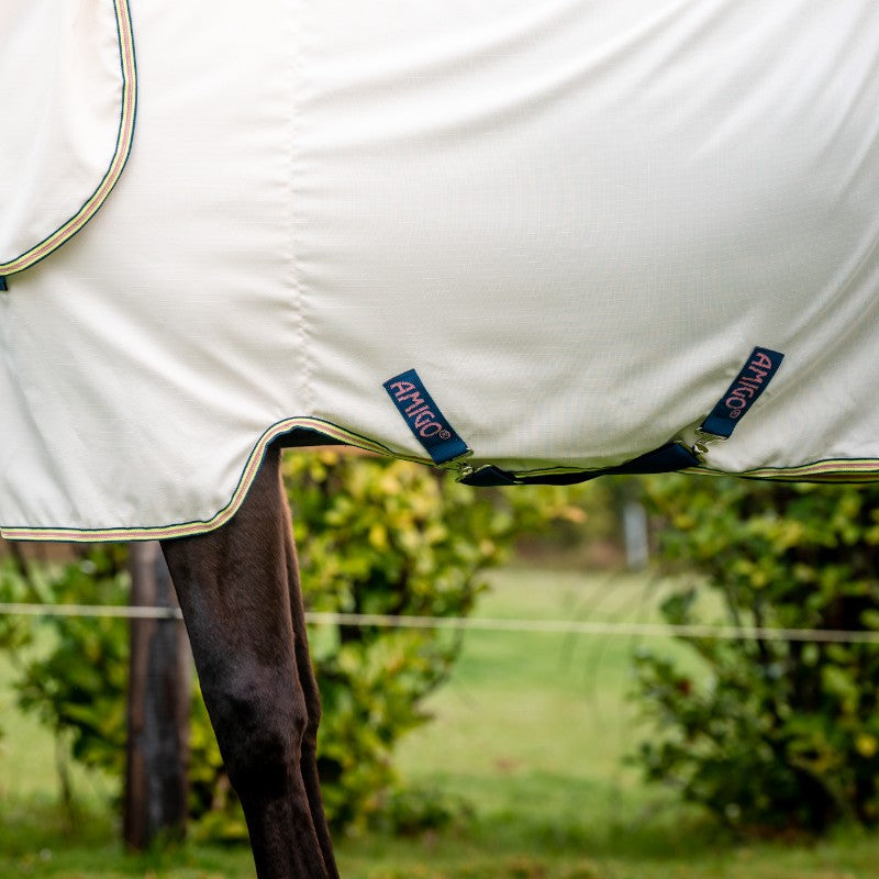 Horseware - Couverture d'extérieur Amigo Ripstop Hoody chalk/ marine/ rose | - Ohlala