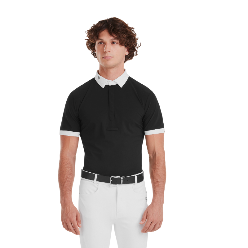 Horse Pilot - Kurzarm-Wettbewerbshirt für Herren Aerolight schwarz 