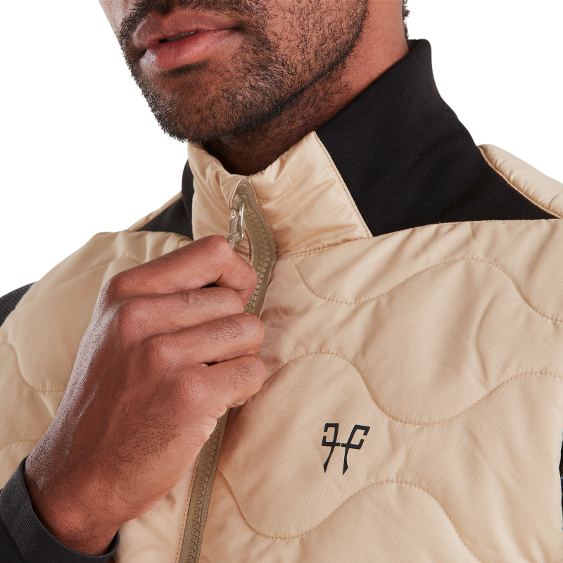 Horse Pilot - Men's sleeveless down jacket Rider Vest latte 