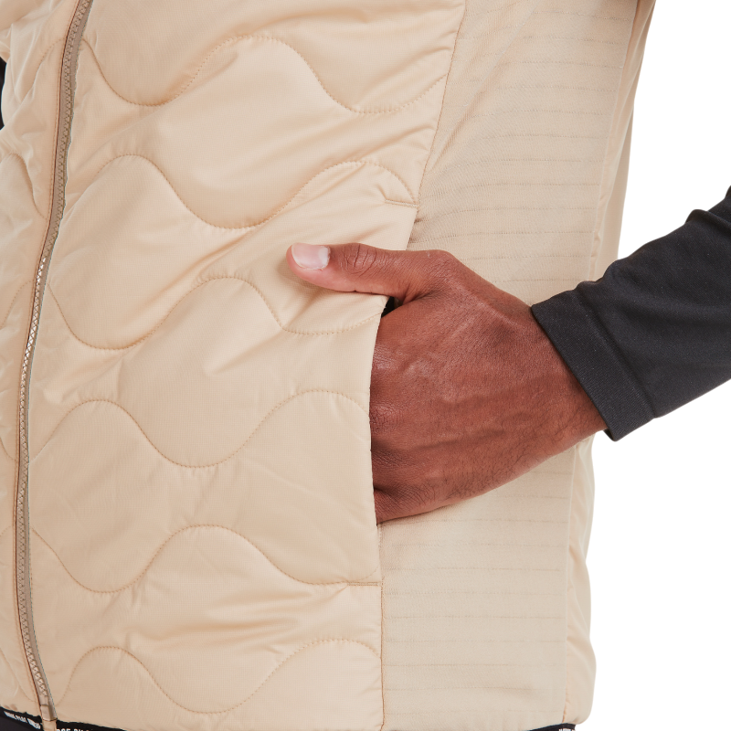 Horse Pilot - Men's sleeveless down jacket Rider Vest latte 