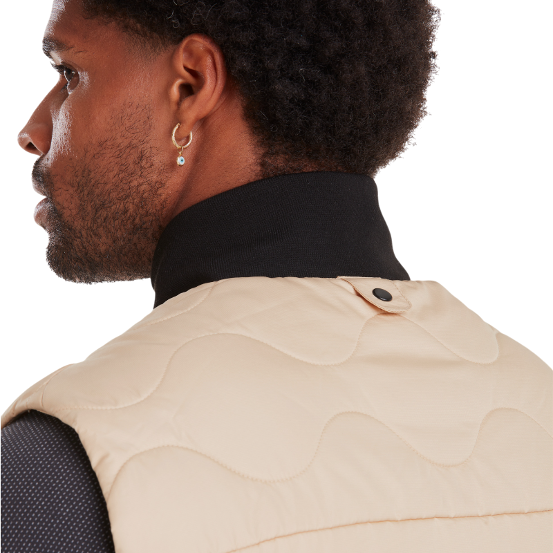 Horse Pilot - Men's sleeveless down jacket Rider Vest latte 