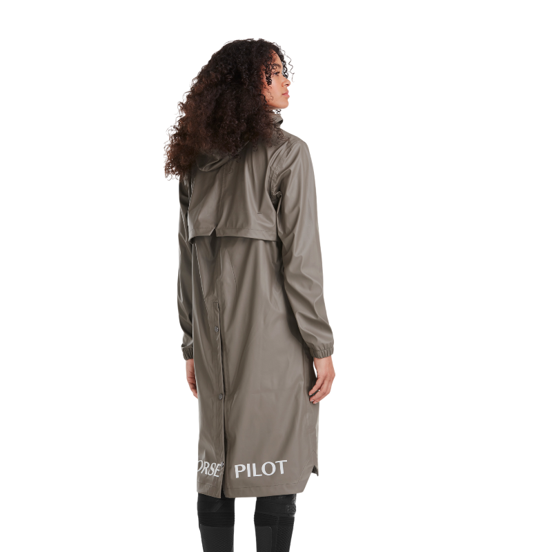 Horse Pilot - Veste de pluie femme Long Raintech dark coffee | - Ohlala