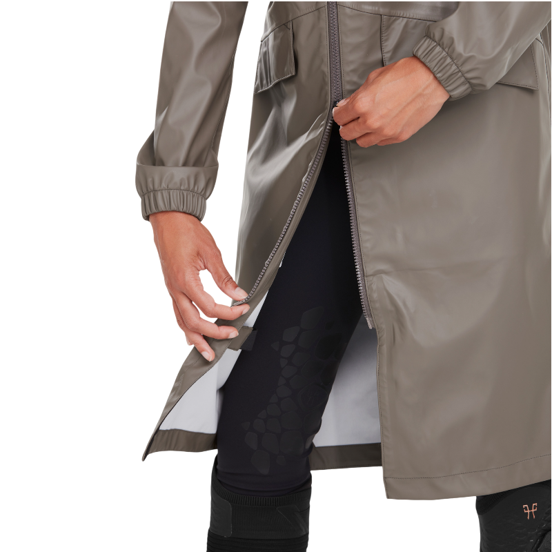Horse Pilot - Veste de pluie femme Long Raintech dark coffee | - Ohlala