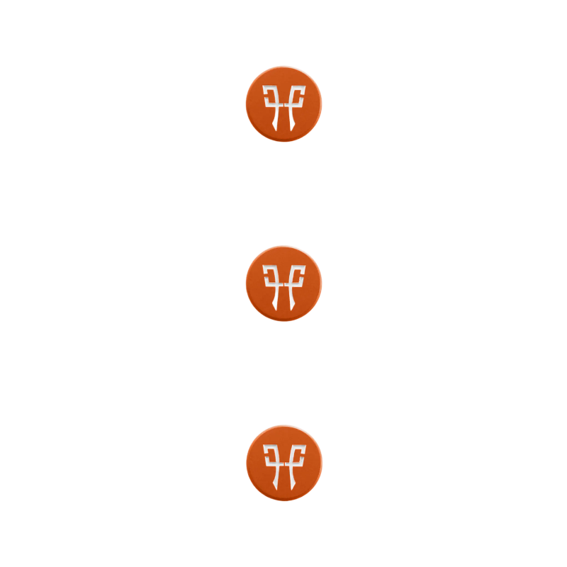 Horse Pilot - Boutons magnetiques pour vestes Aerotech et Aeromesh orange (x3) | - Ohlala