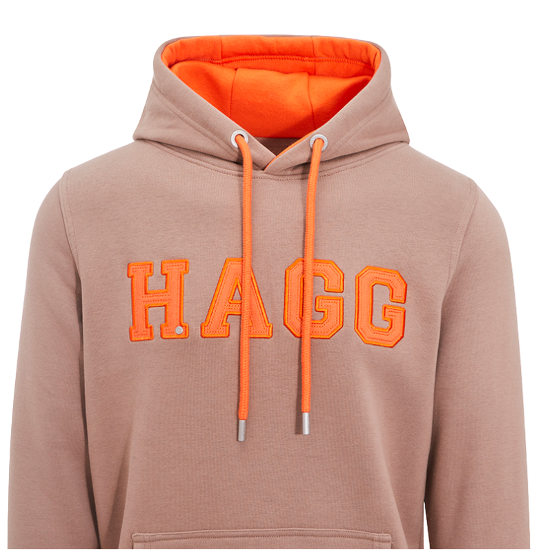 Hagg - Women's hoodie glossy brown/orange