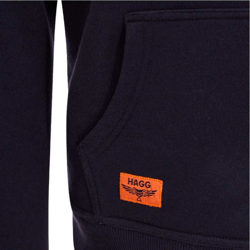 Hagg – Kapuzenpullover für Herren, Marineblau/Orange