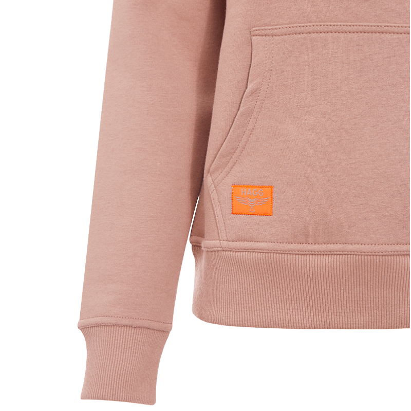 Hagg - Herren-Hoodie glänzend braun/orange