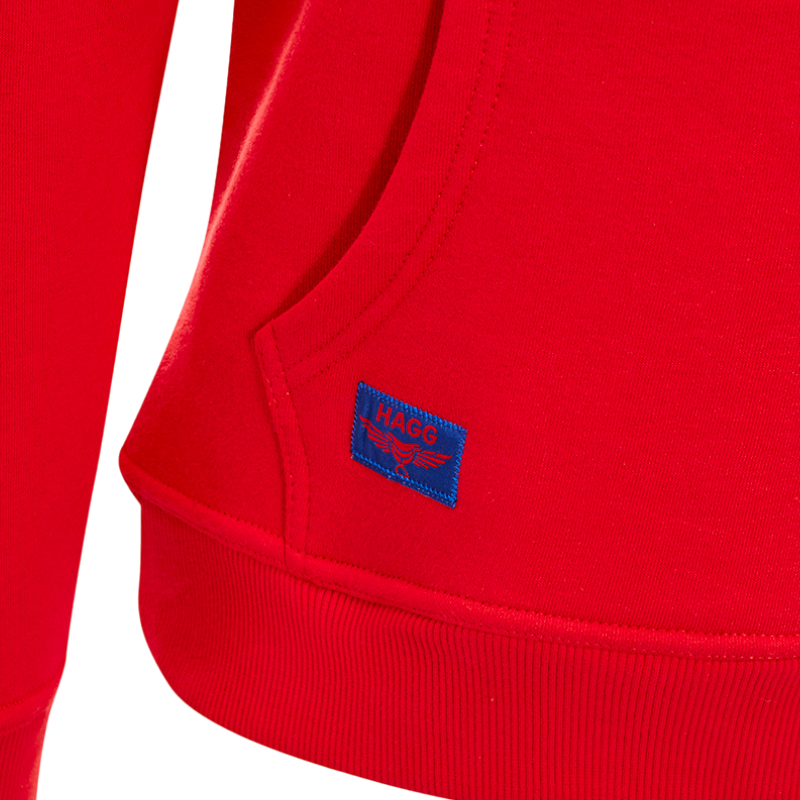 Hagg - Sweat à capuche femme rouge/ bleu roi