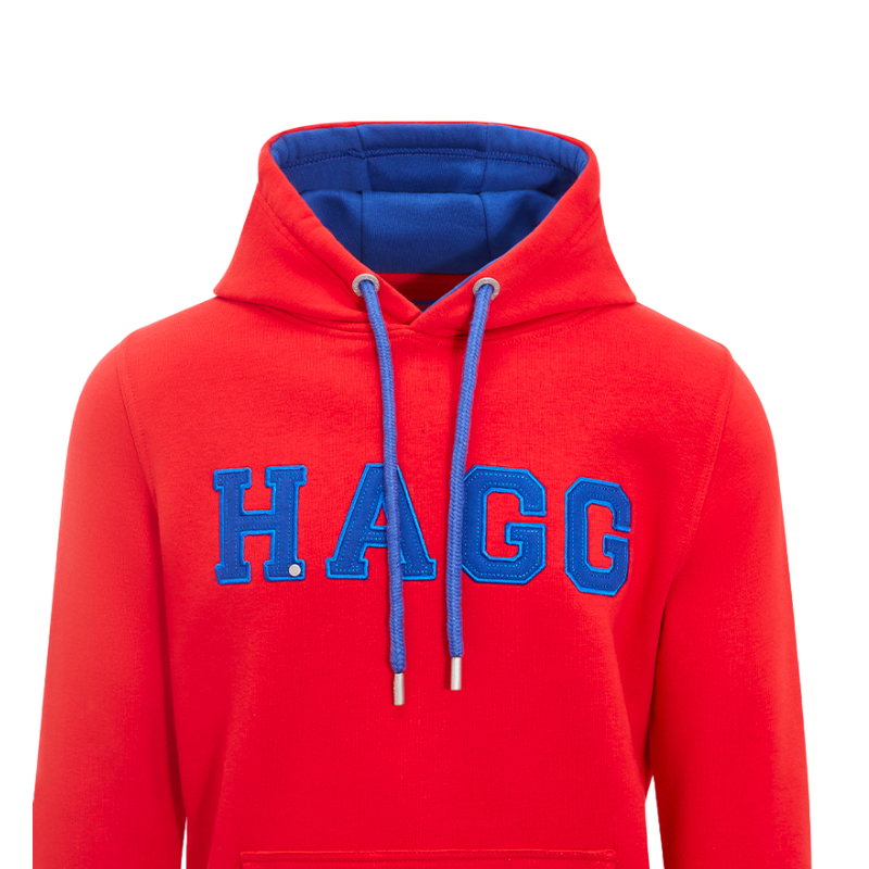 Hagg - Men's hoodie red/royal blue