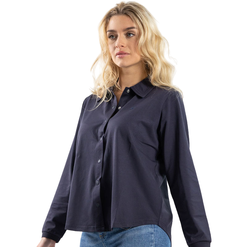 Harcour – Marineblaues Damen-Langarmshirt von Sharly