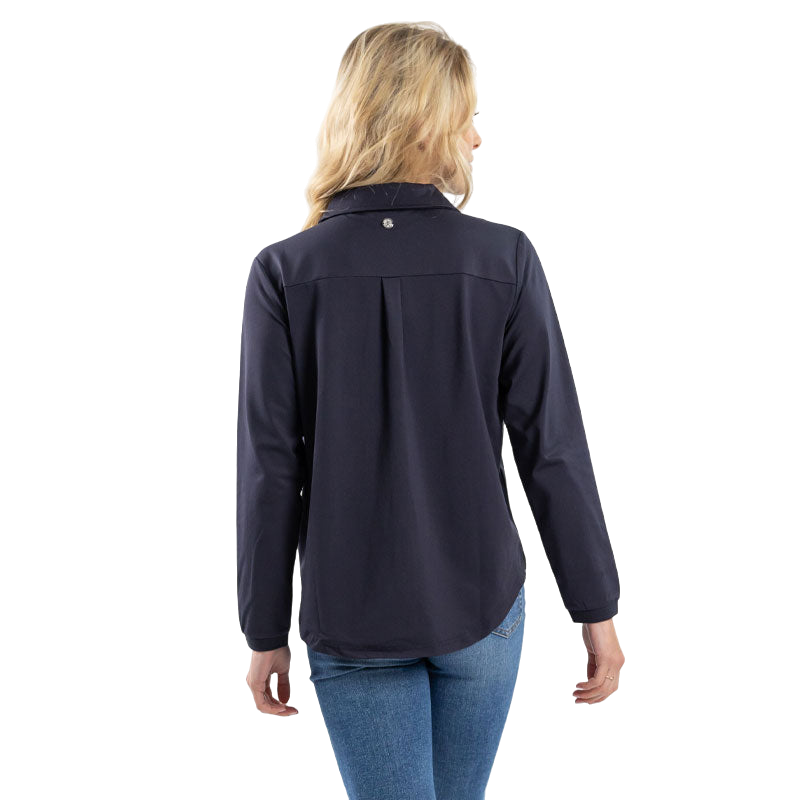 Harcour – Marineblaues Damen-Langarmshirt von Sharly