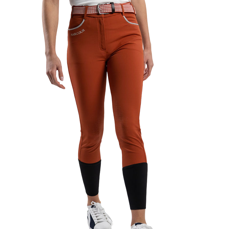 Harcour - Women's riding pants fix grip system Jaltika terracotta