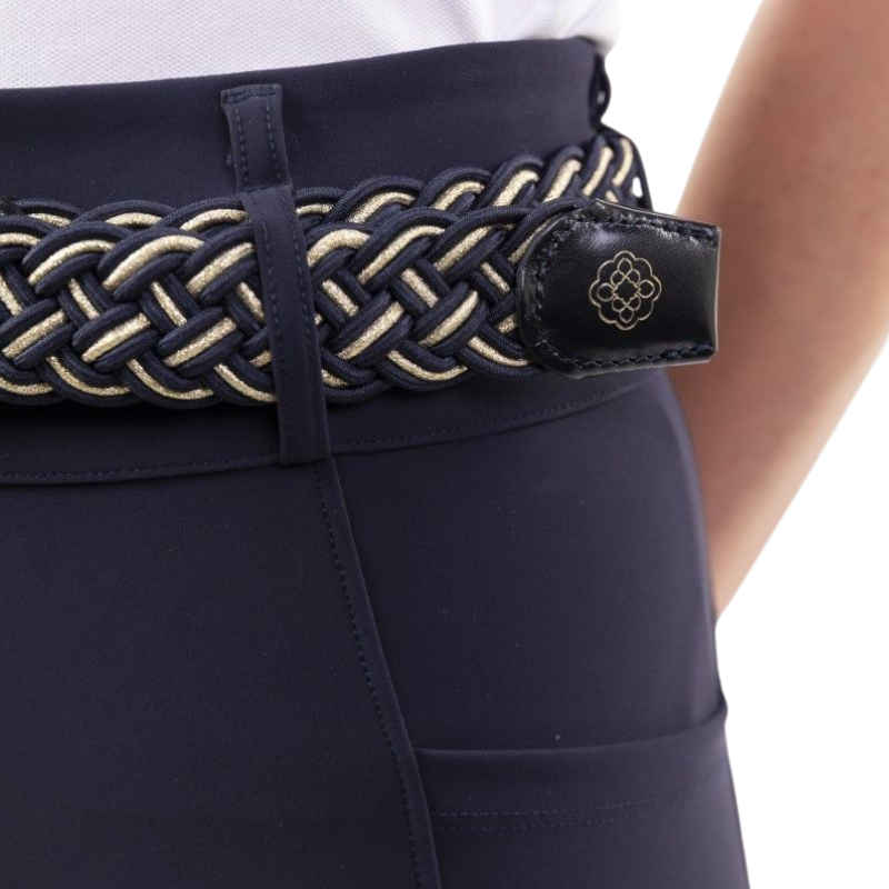 Harcour - Elastische riem Charline marine/ licht goud Harcour x Versailles 