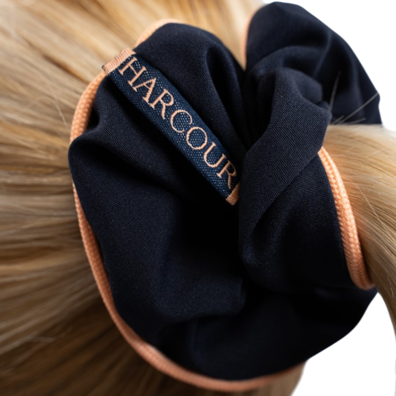 Harcour - Spidy hair elastic scrunchie navy/apricot 