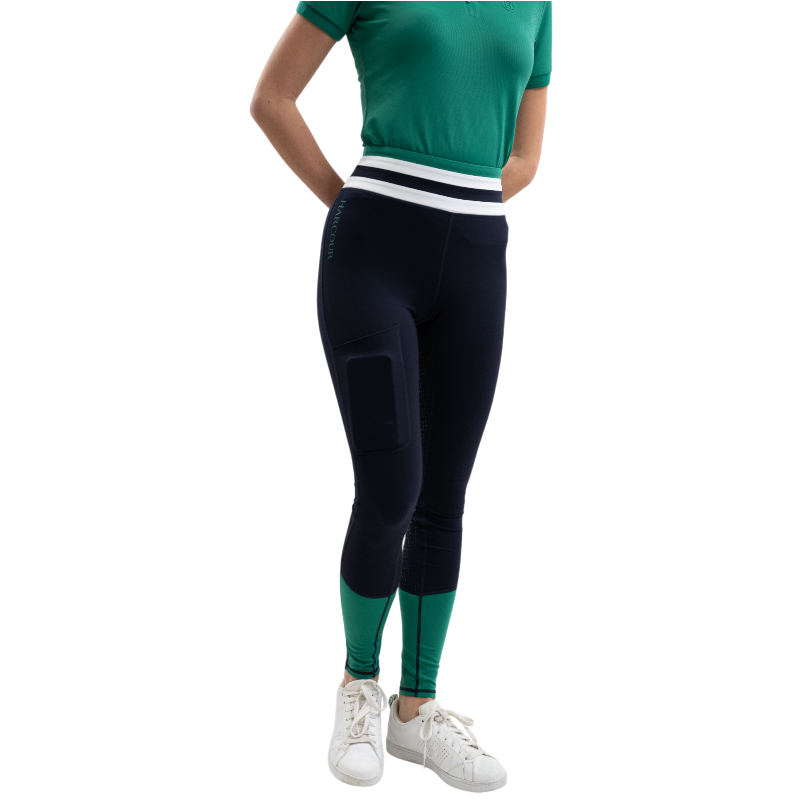 Harcour - Legging d'équitation femme Brookie marine/ emerald green