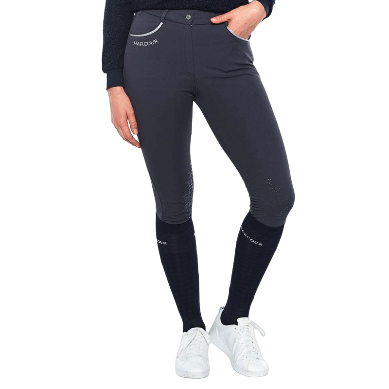 Harcour - Pantalon d'équitation femme fix system grip Jaltika gris foncé | - Ohlala