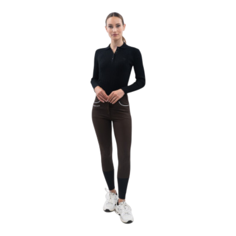 Harcour - Dames polar rijbroek Jaipur cacao 