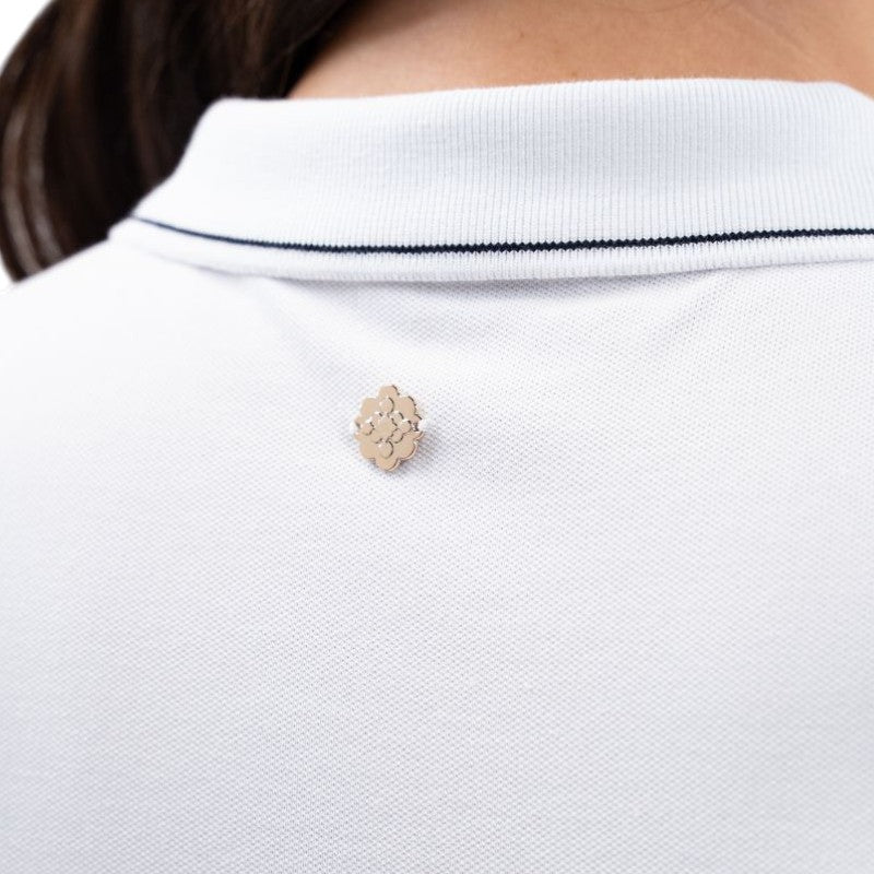Harcour - Polo femme manches courtes Gasparine blanc Harcour x Versailles
