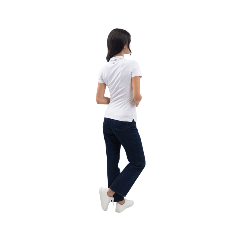 Harcour - Polo femme manches courtes Gasparine blanc Harcour x Versailles