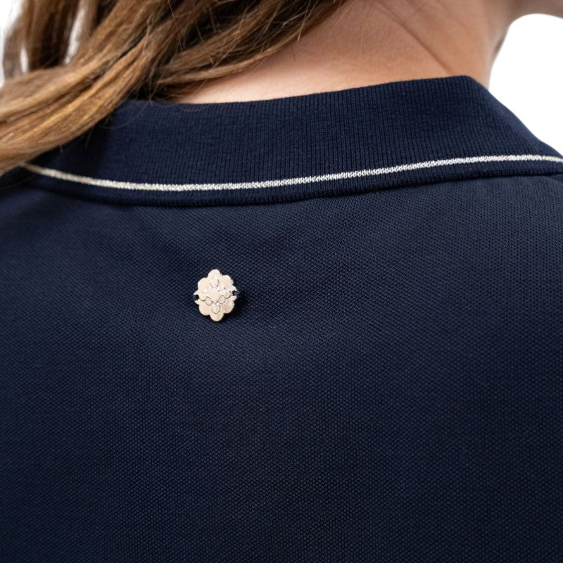 Harcour - Women's short sleeve polo Gasparine navy Harcour x Versailles 