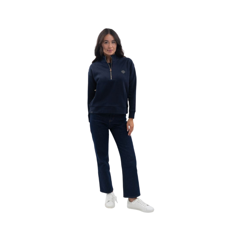 Harcour - Women's zip sweatshirt Louise navy Harcour x Versailles 