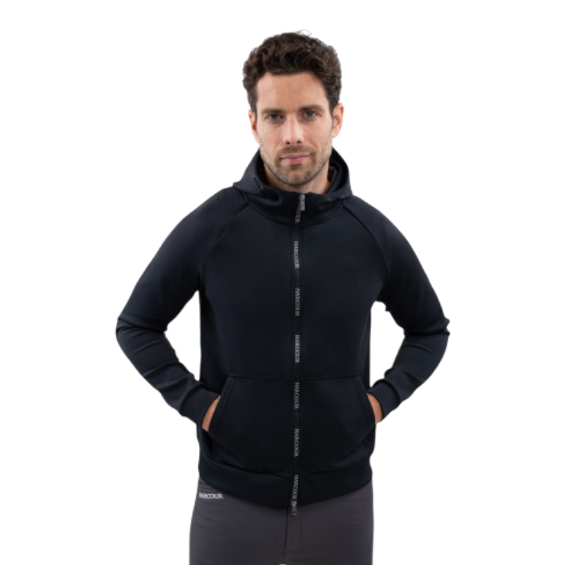 Harcour - Technisch sweatshirt met rits voor heren Aron zwart 