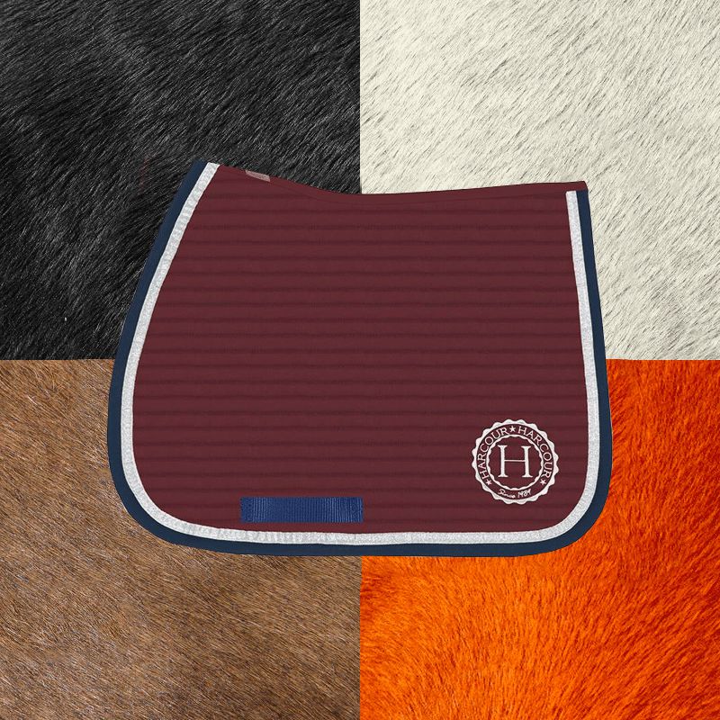 Harcour - Tapis de selle Karembar bordeaux | - Ohlala