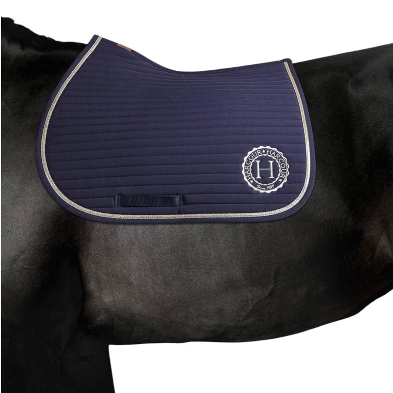 Harcour - saddle pad Karembar marine/ light gold 