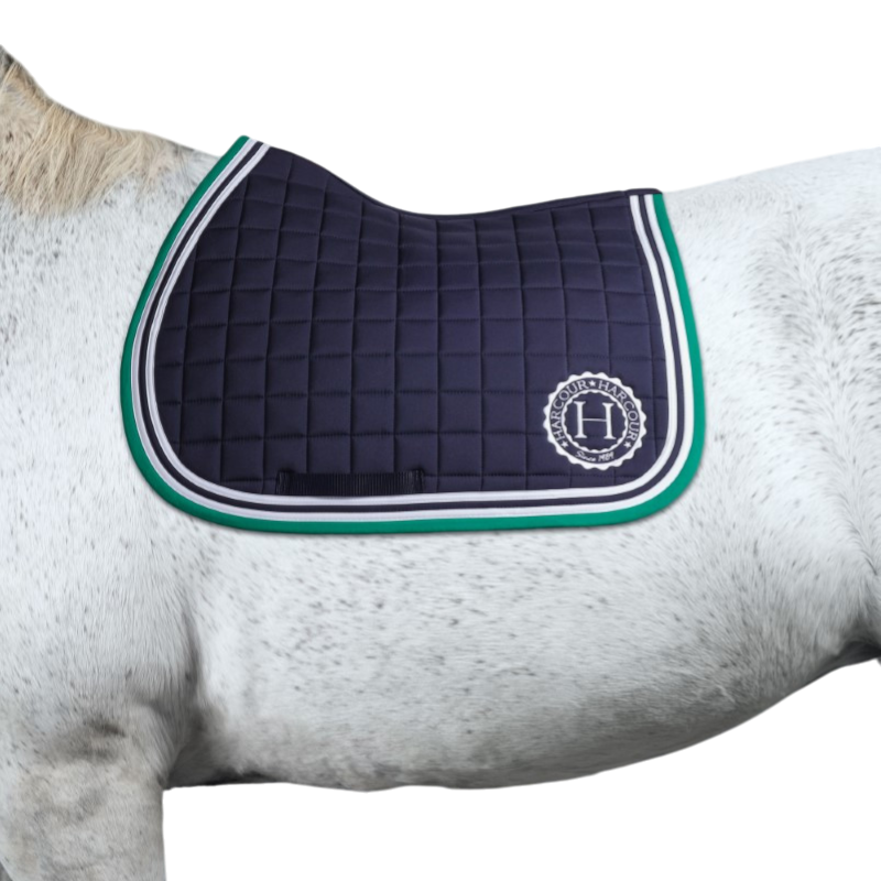 Harcour - saddle pad Douce marine/ vert émeraude 