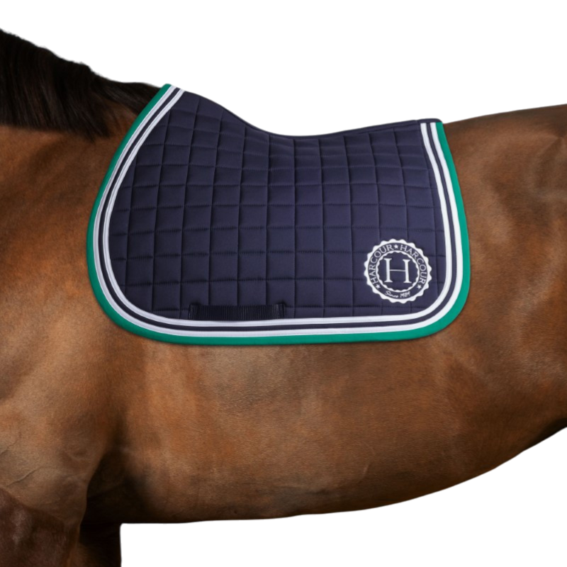 Harcour - saddle pad Douce marine/ vert émeraude 