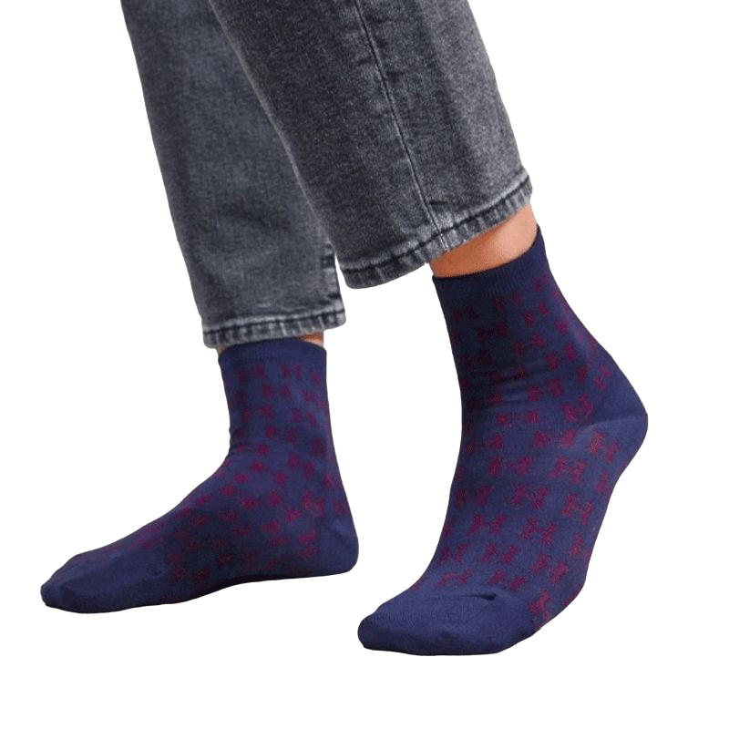 Harcour - Chaussettes courtes Soda marine (x1)