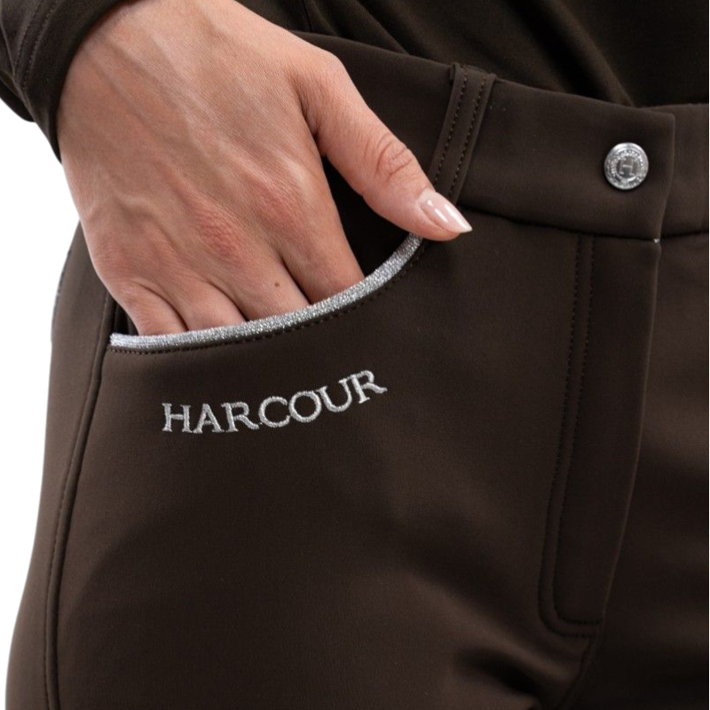 Harcour - Pantalon d'équitation polaire femme Jaipur cacao | - Ohlala