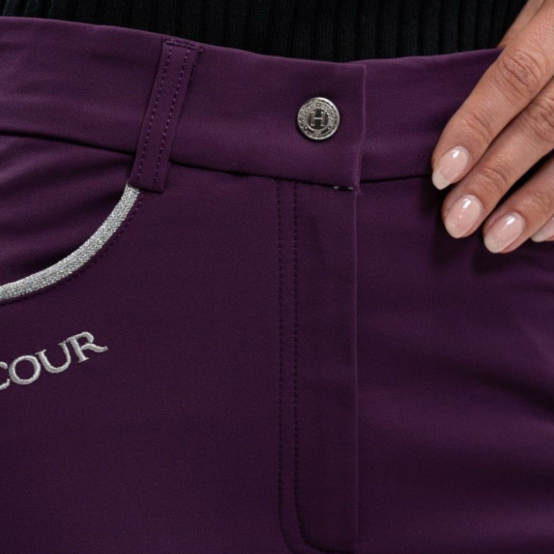 Harcour - Pantalon d'équitation polaire femme Jaipur figue | - Ohlala