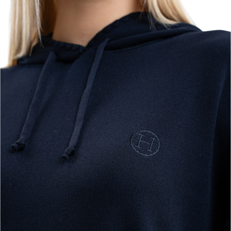 Harcour - Sweat à capuche manches longues femme Plume marine | - Ohlala