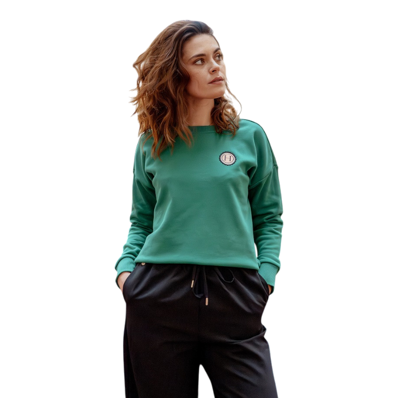 Harcour - Sweat met lange mouwen dames Santana smaragdgroen 