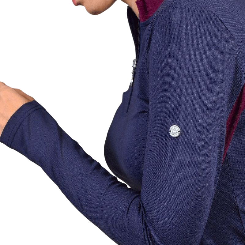 Harcour - Marineblaues technisches Poloshirt für Damen von Pepita 