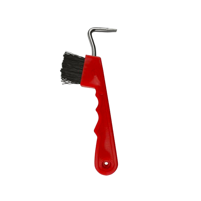 Hippotonic - Red brush hoof pick