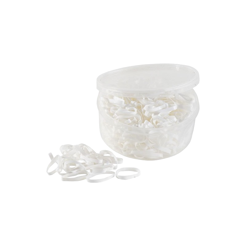 Hippotonic - 1800 white silicone elastics