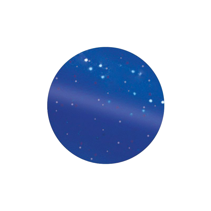 Hippotonic - Etrille métallique ronde fluo pailleté bleu