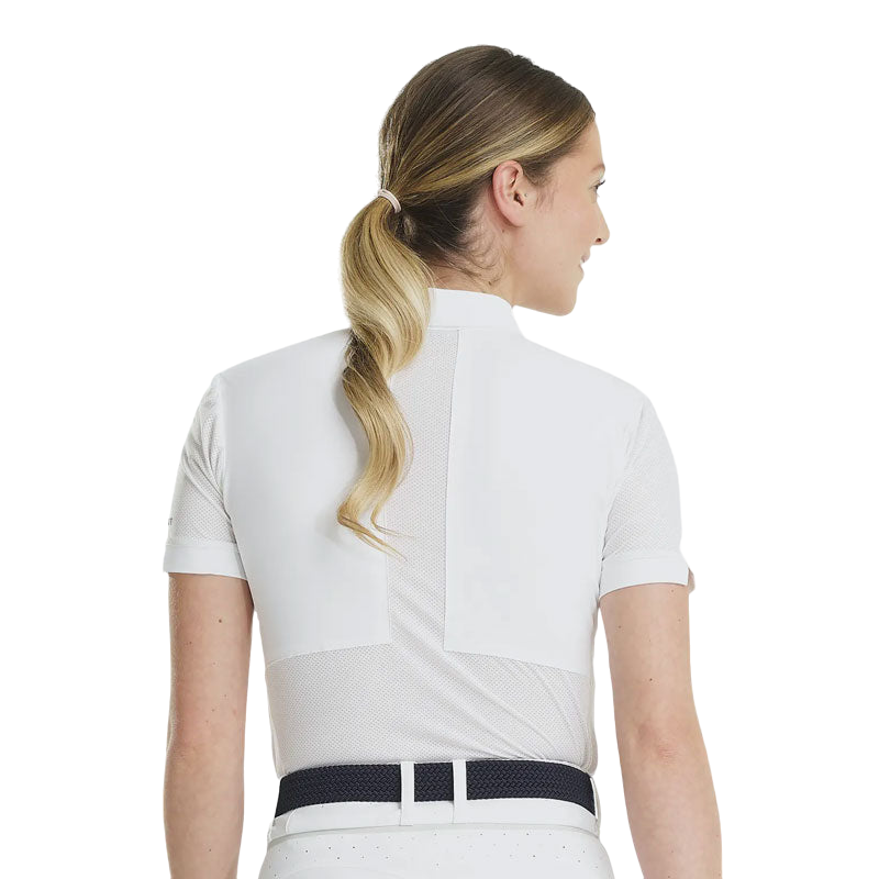 Horse Pilot - White Aeromesh women's riding polo shirt